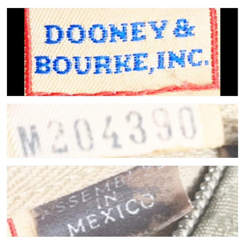 Dooney and Bourke Shoulder Bag Signature Canvas with Leather Accents Zip Closure